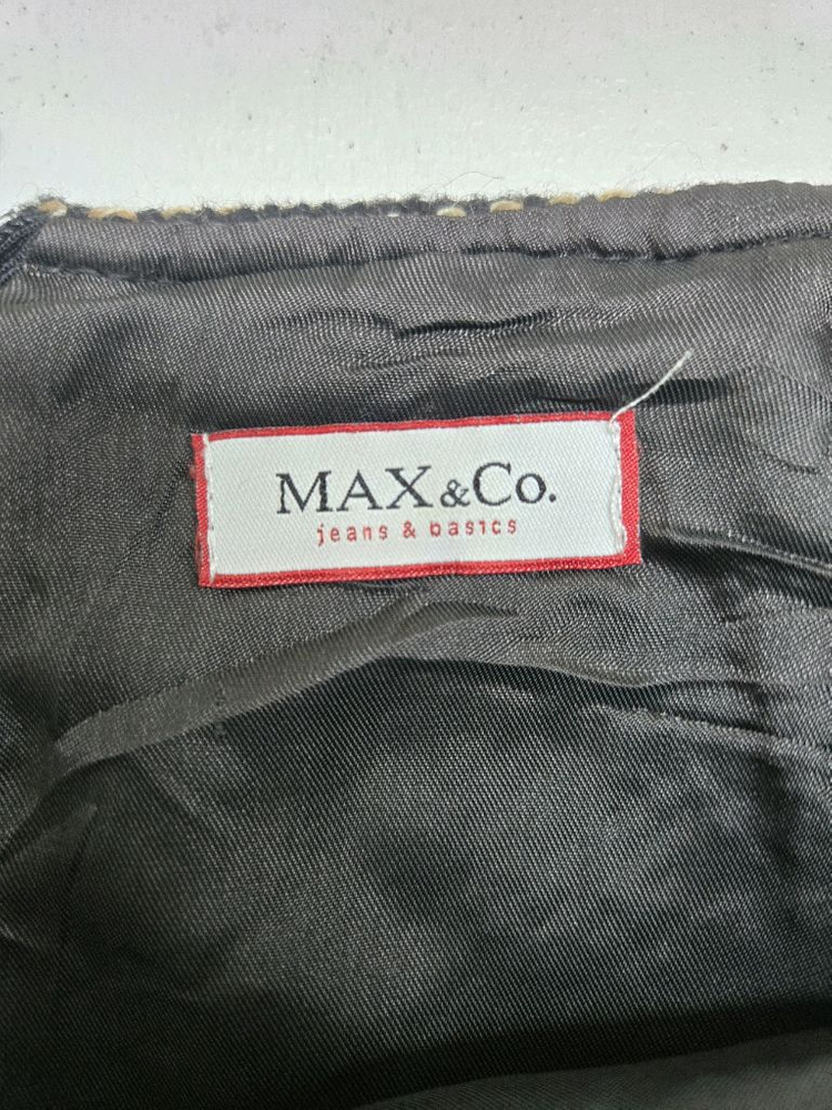 막스앤코 트위드 미니 스커트 블랙 슬릿 막스마라--2