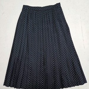 버버리 도트 플리츠 롱 스커트