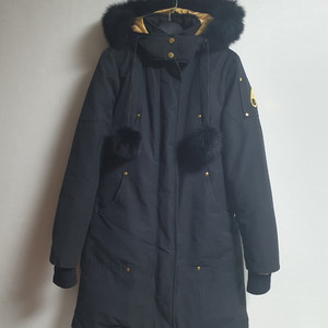 무스너클 스털링 파카 골드 블랙 폭스퍼 슬림핏 M 택포