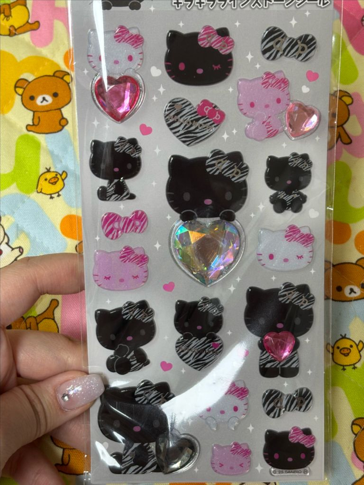 산리오 헬로키티 샤카샤카 보석스티커 [일본정품 새상품]--1
