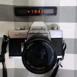 미놀타 sr T 101 필름카메라 1.7 단렌즈 장착 이미지
