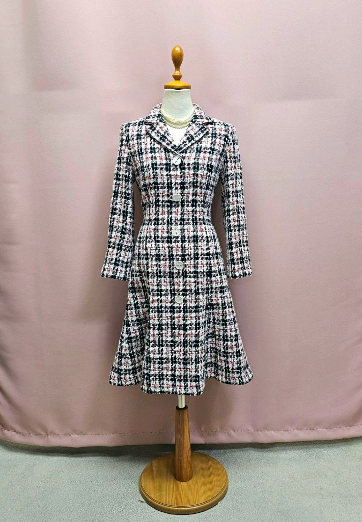 잇미샤 트위드 플레어 원피스 이미지