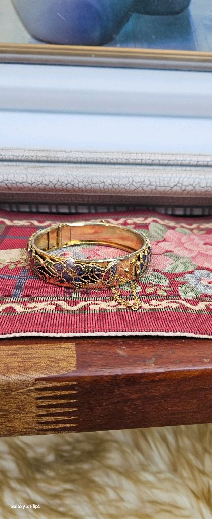 칠보석골드 엔틱 팔찌--1