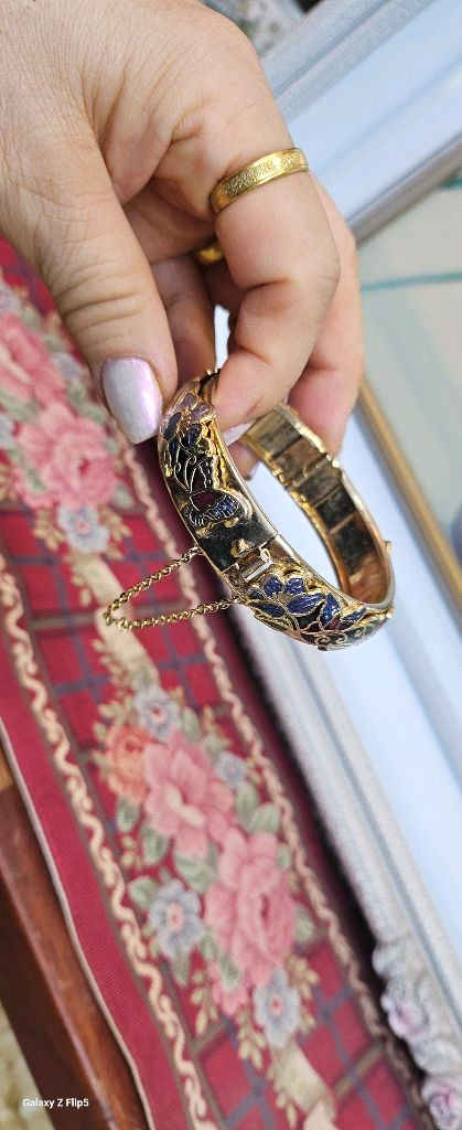 칠보석골드 엔틱 팔찌--2