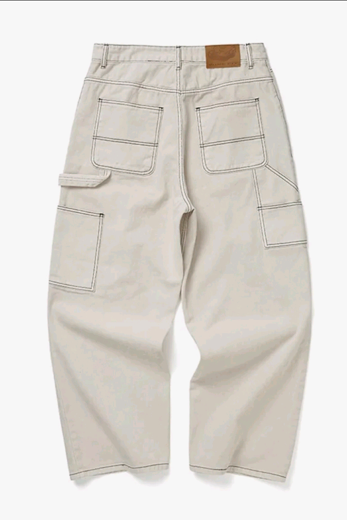 위캔더스 DRAGGY WORK PANTS (IVORY)--1