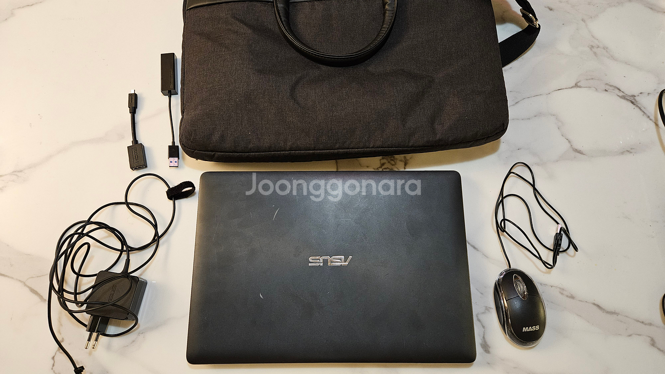 웹서핑,문서작업용 ASUS 노트북 풀셋 (마우스,가방 포함)--2