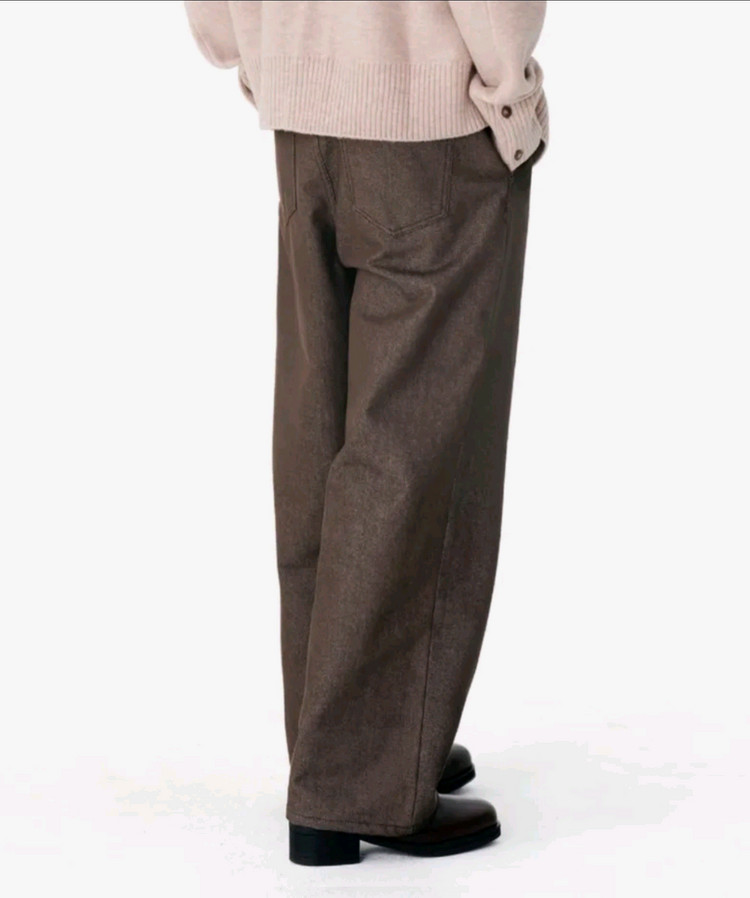 86로드 와이드 데님 브라운--2