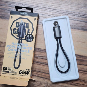 Remax C6 65W C to C 행잉 로프 USB 케이블 스트랩 이미지