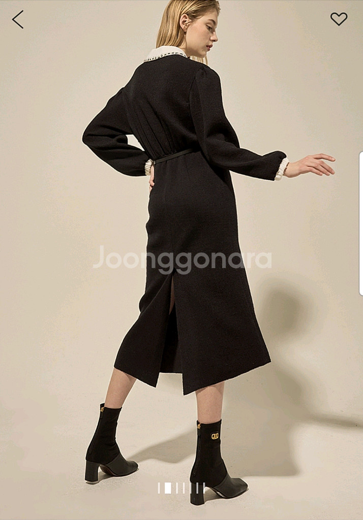 랑방컬렉션 울 벨티드 원피스 88 새제품--3