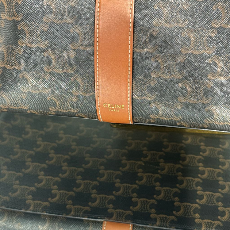 [미디움사이즈]셀린느 트리오페 카바스 탑핸들 버킷 쇼퍼백--2