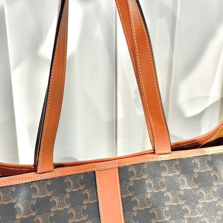 [미디움사이즈]셀린느 트리오페 카바스 탑핸들 버킷 쇼퍼백--3