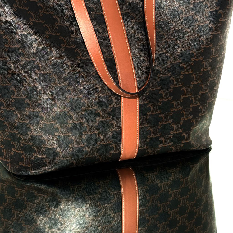 [미디움사이즈]셀린느 트리오페 카바스 탑핸들 버킷 쇼퍼백--4