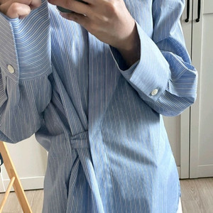 유메르 뉴 아멜리 셔츠 블루 스트라이프