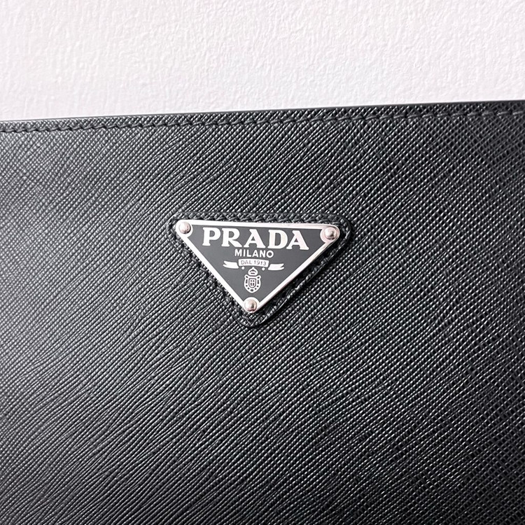 [S급/정품] 프라다 사피아노 클러치 백 블랙 가방--3