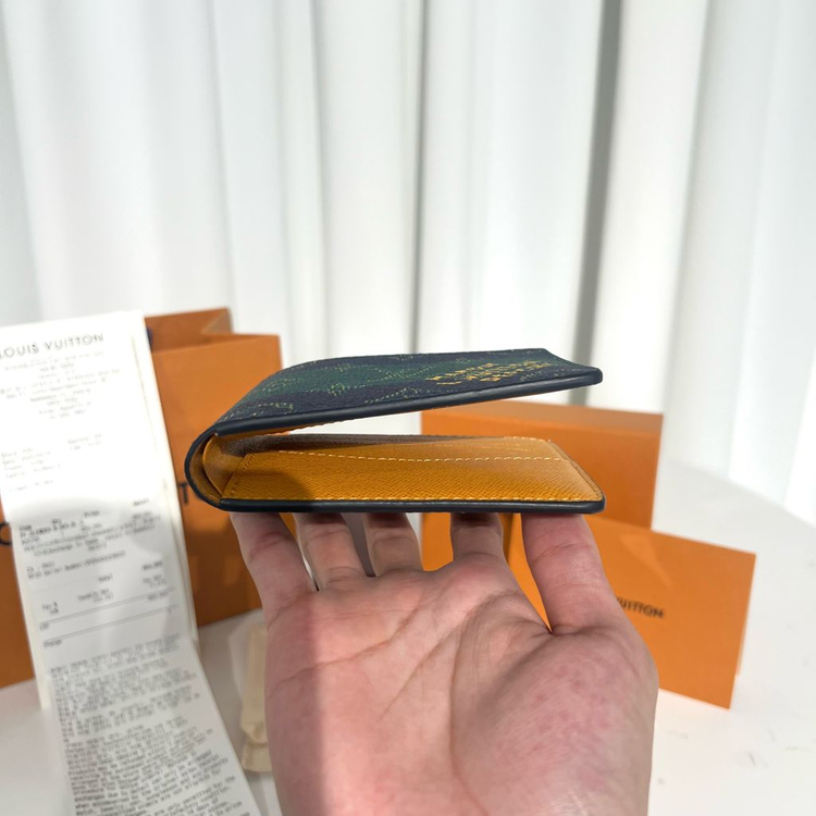 [미사용/신품,9/19구매]루이비통 블루 스트라이트 슬렌더 월렛 반지갑--5