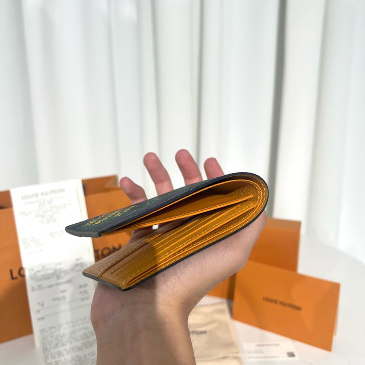 [미사용/신품,9/19구매]루이비통 블루 스트라이트 슬렌더 월렛 반지갑--7