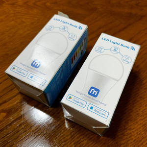 E26 RGB 8W LED 스마트 전구 2개 전구색 주광색 Wifi 구글홈 알렉사 호환 조명 스마트홈 IoT 이미지