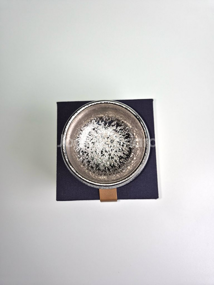 미사용 은도금 요변 결정문 다완 찻잔 중국도자기 골동품 수집품--2