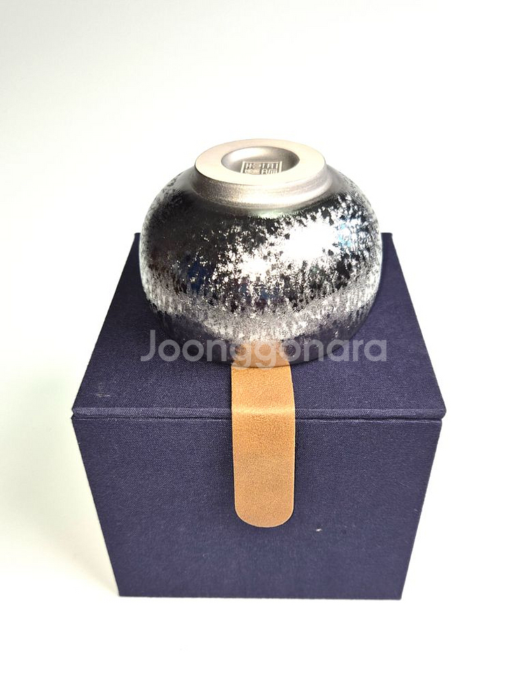 미사용 은도금 요변 결정문 다완 찻잔 중국도자기 골동품 수집품--6