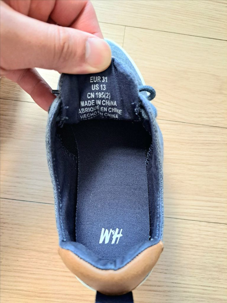 H&M 아동 데님 신발 195mm (1회 착용) 이미지