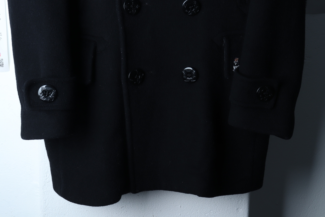 (L) 티니위니 코트자켓 더블 블랙 울 숏 해군 이미지