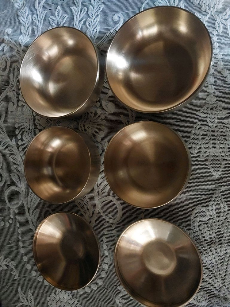 유기그릇(놋그릇)한국전통2인세트 이미지