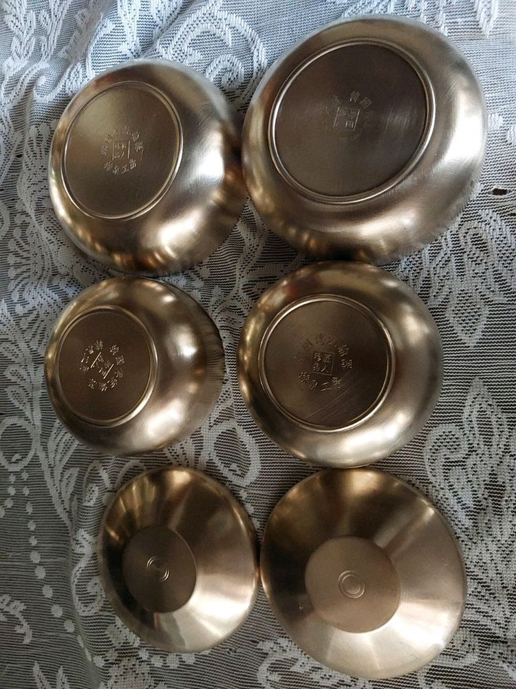 유기그릇(놋그릇)한국전통2인세트 이미지