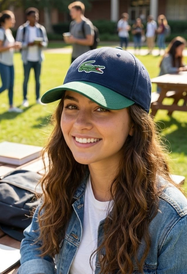 라코스테모자 네이비/그린 플렉스핏 볼캡--0