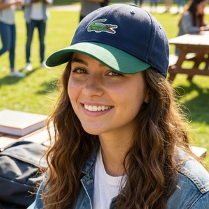 라코스테모자 네이비/그린 플렉스핏 볼캡