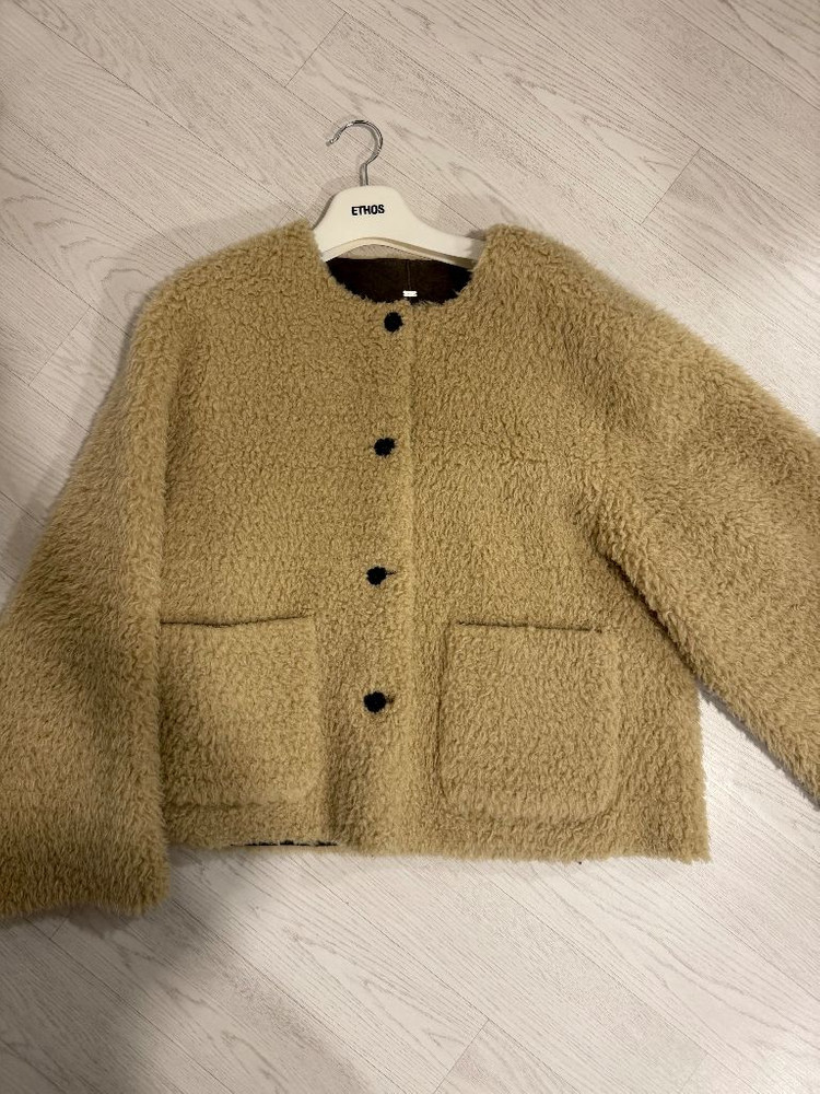 ethos 에토스 시어링 무스탕 리버시블 퍼자켓--5