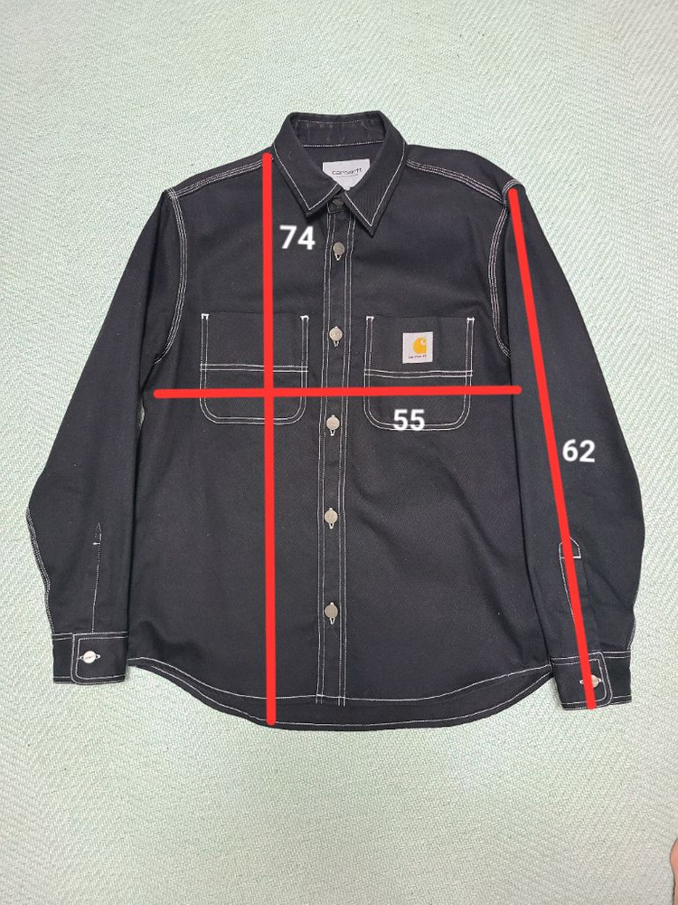 칼하트wip초크셔츠 자켓S 사이즈 판매 이미지