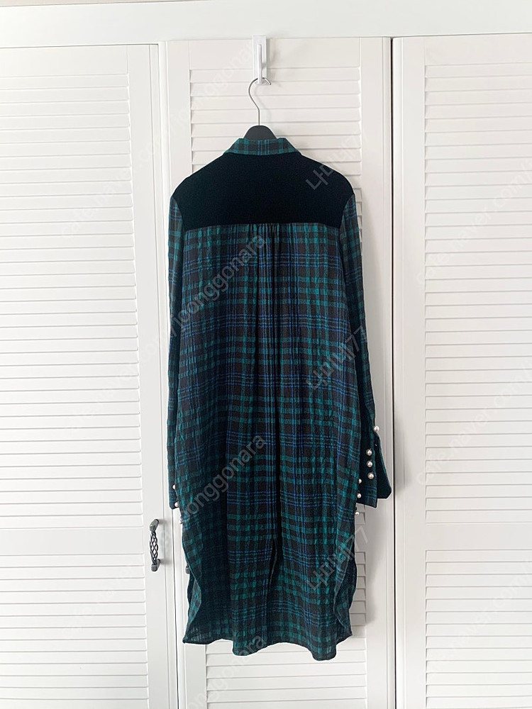 !!할인!!!후왓웨어 라온 부루하하 jo5체크롱셔츠 / 원피스 / s--2