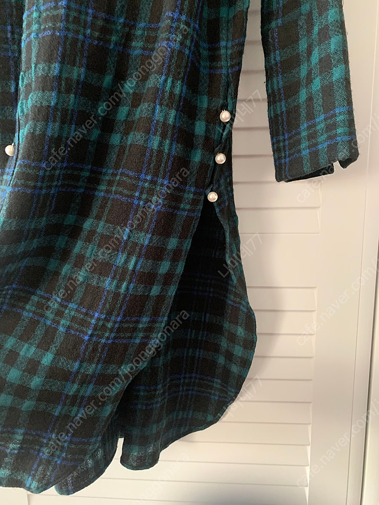 !!할인!!!후왓웨어 라온 부루하하 jo5체크롱셔츠 / 원피스 / s--3