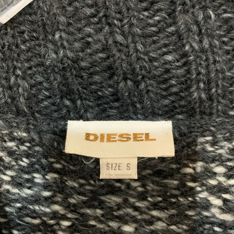 S DIESEL 디젤 그라데이션 더블 버튼 알파카 니트 롱 가디건--4