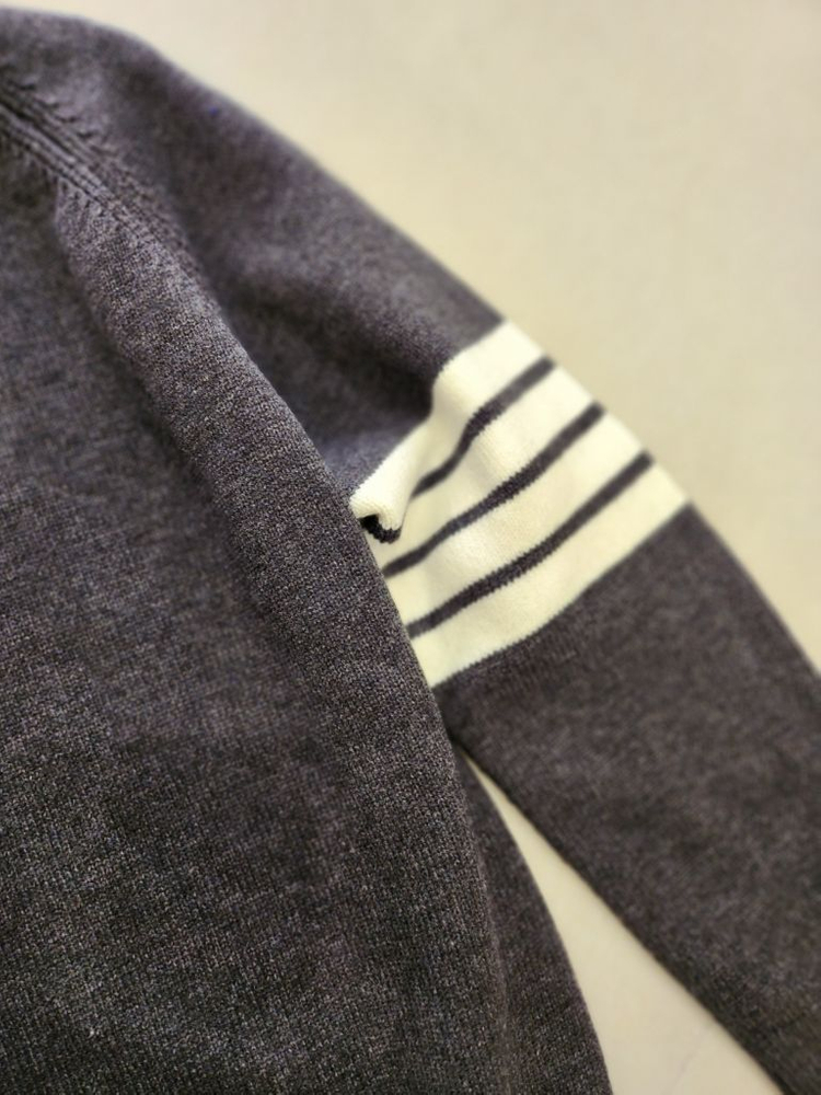 남성 톰브라운 4선 니트 그레이--2