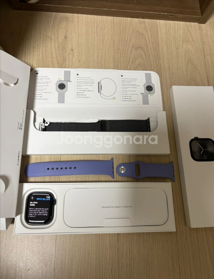 애플워치10 46mm 슬레이트티타늄 밀레니즈루프 풀박스--4