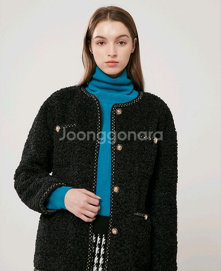 플라스틱 아일랜드 트위드 무스탕 / 룩캐스트 빈폴 던스트 닐바이피 워크자켓--1