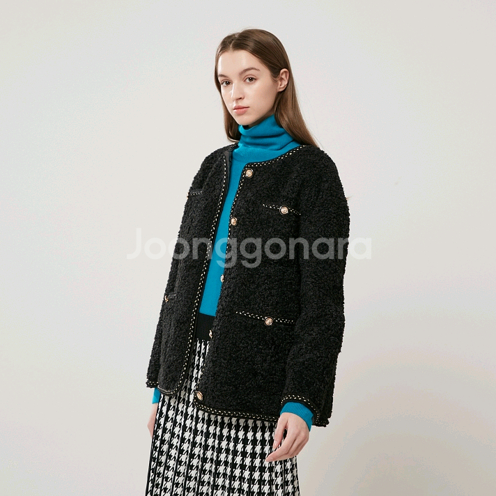 플라스틱 아일랜드 트위드 무스탕 / 룩캐스트 빈폴 던스트 닐바이피 워크자켓--2