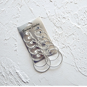 (새상품)실버 링 귀걸이세트