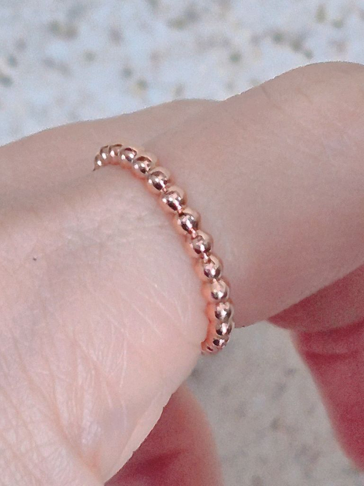 14k핑크골드 볼반지--1