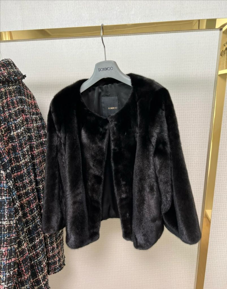 동우모피 블랙 밍크 코트--0