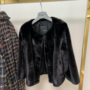동우모피 블랙 밍크 코트