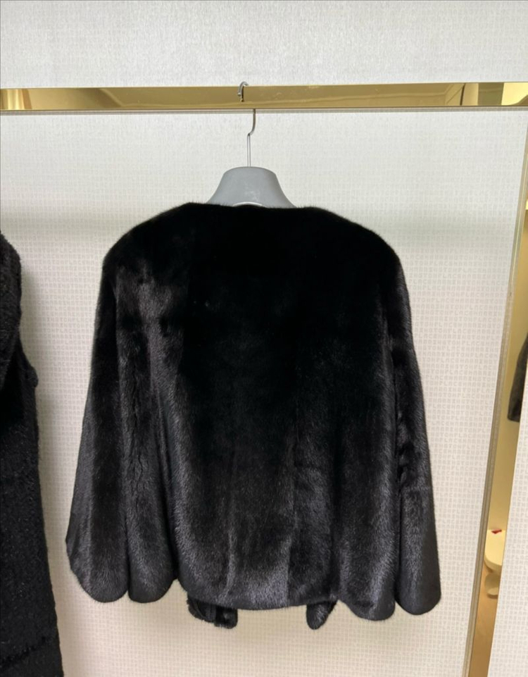 동우모피 블랙 밍크 코트--1
