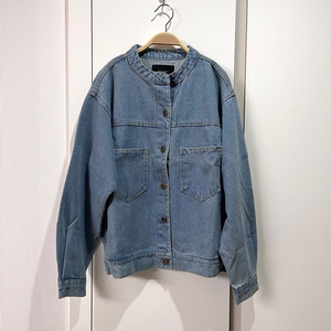 어라운드101 청자켓 / 여성 여자 데님자켓 연청 중청 재킷 점퍼 차이나카라 밴드카라