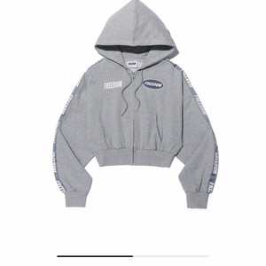 프리덤에슬레틱 우먼스 크롭 레터링 후드집업 & 팬츠세트