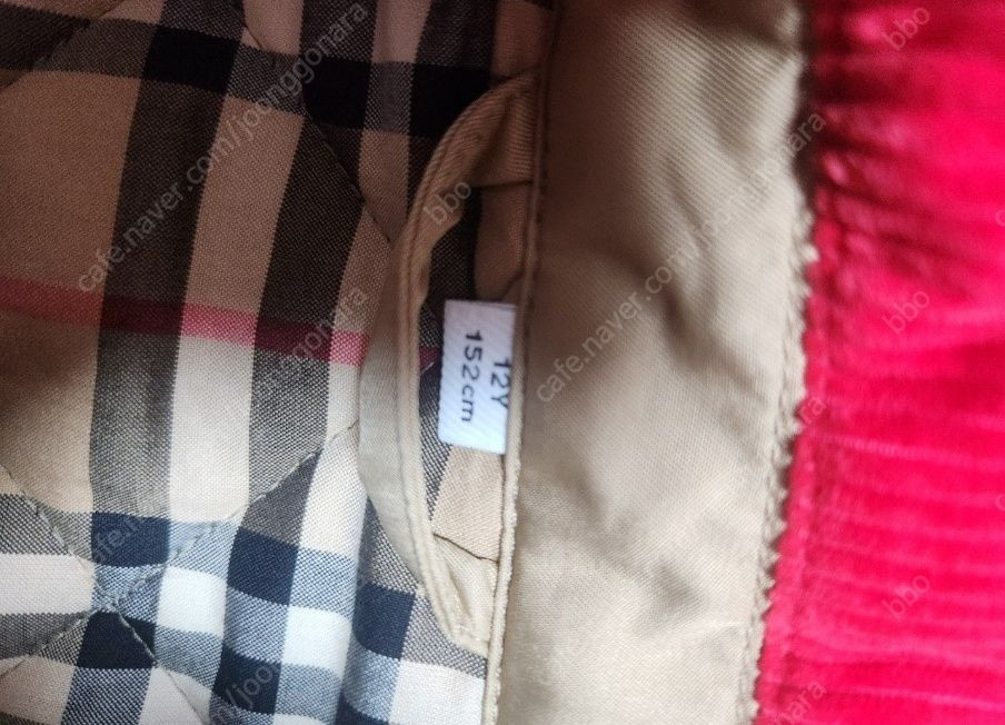 버버리 키즈 퀼팅자켓 12y--1