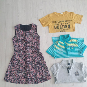 의류 4벌 일괄 판매 (원피스, 티셔츠)