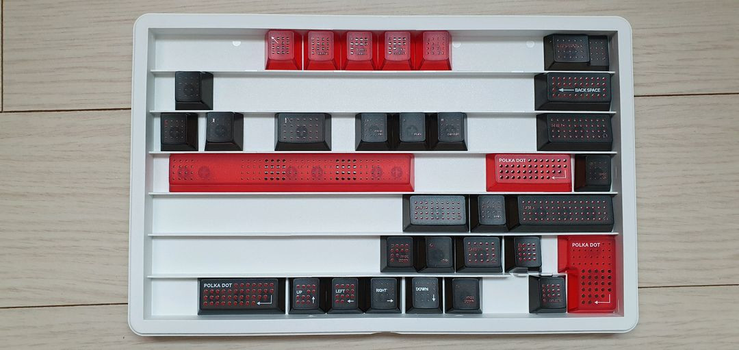 POLKADOT 투명 체리 프로파일 PC 키캡 세트 이미지