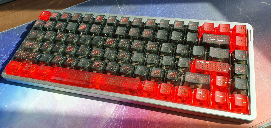 POLKADOT 투명 체리 프로파일 PC 키캡 세트 이미지