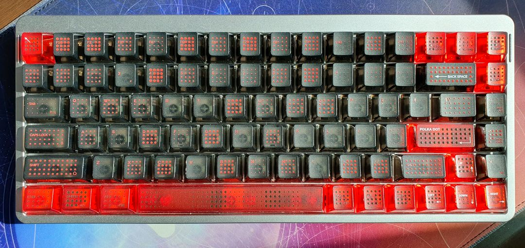 POLKADOT 투명 체리 프로파일 PC 키캡 세트 이미지